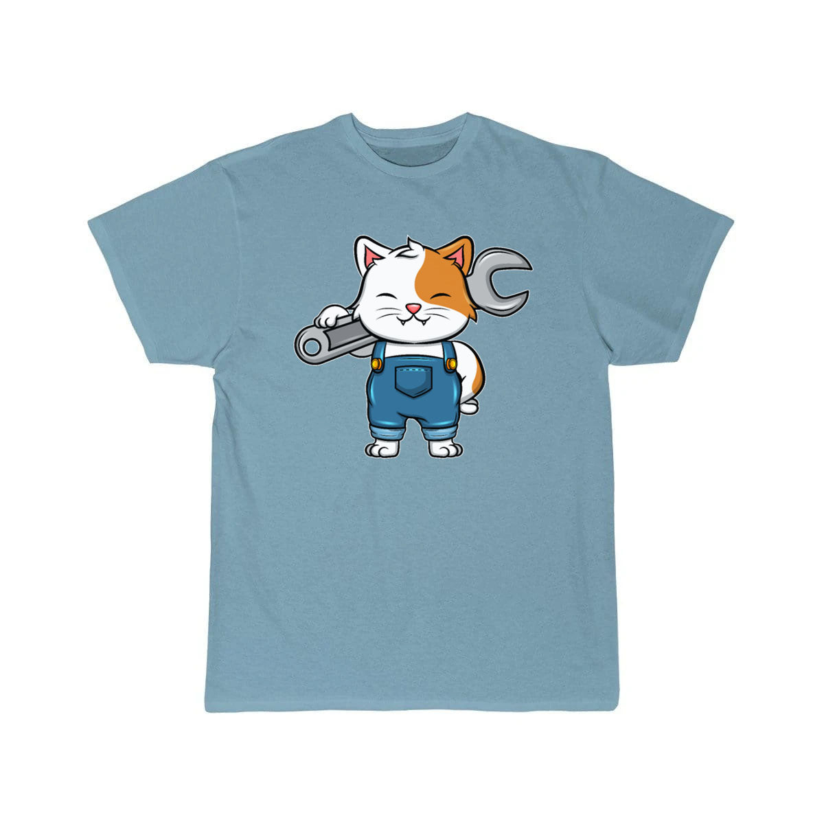 Mechanical Engineer Mechanic Cat With A Wrench  T-Shirt THE AV8R