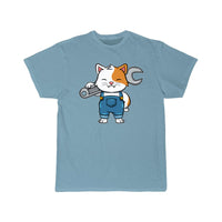 Thumbnail for Mechanical Engineer Mechanic Cat With A Wrench  T-Shirt THE AV8R