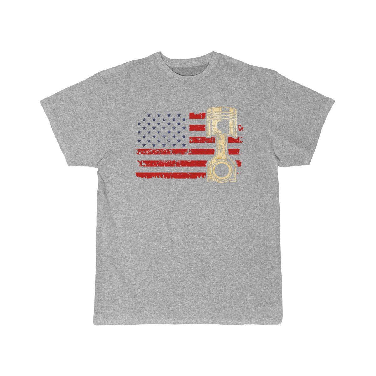 US American Flag Piston Vintage Patriot  T-Shirt THE AV8R