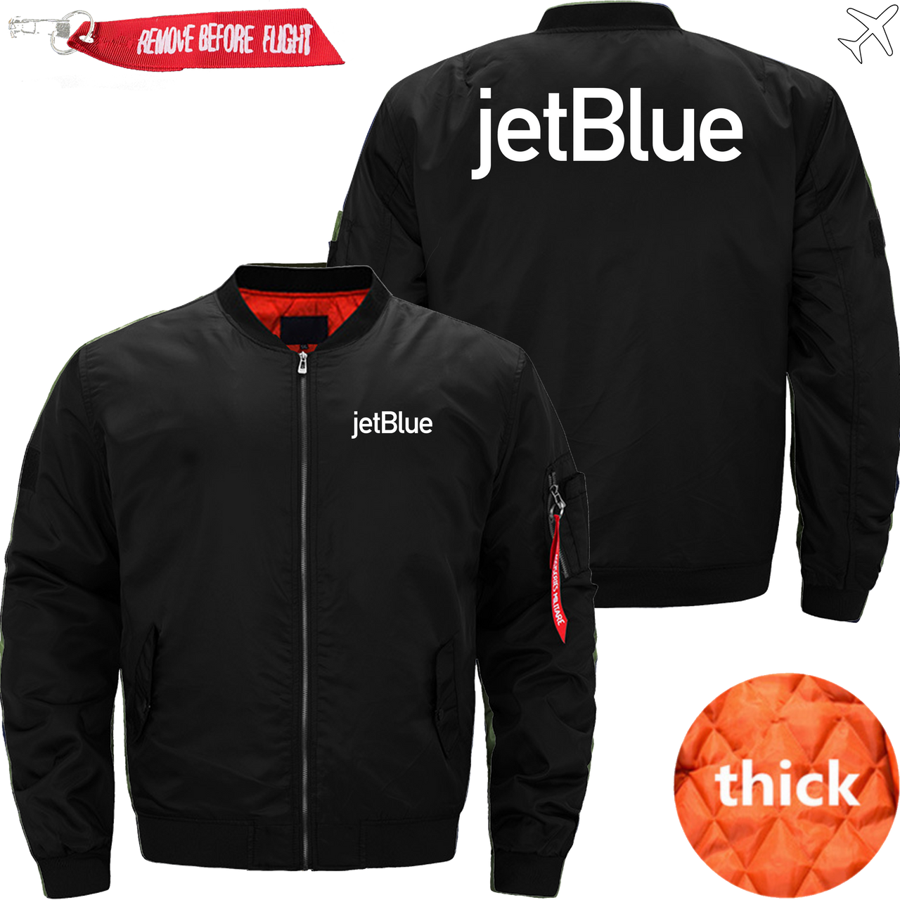 JETBLUE AIRLINES MA1 JACKET THE AV8R