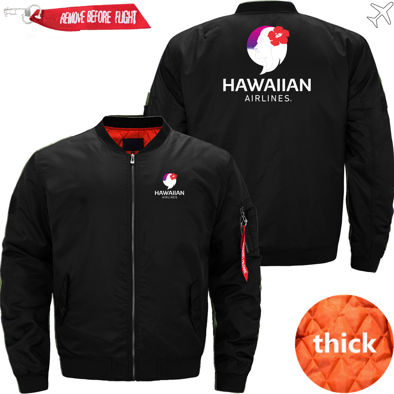 HAWAIIAN  AIRLINES MA1 JACKET THE AV8R