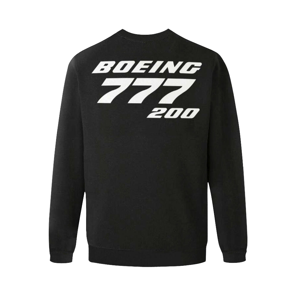 BOEING 777 Men's Oversized Fleece Crew Sweatshirt e-joyer