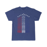 Thumbnail for American Flag USA Fighter Jet Con Trail design T SHIRT THE AV8R