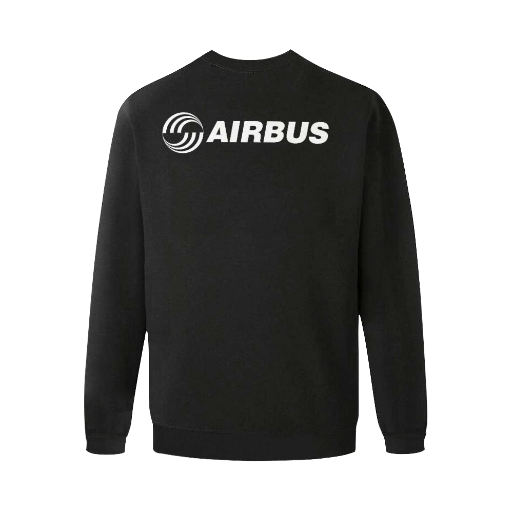 AIRBUS LOGO 2 Men's Oversized Fleece Crew Sweatshirt e-joyer