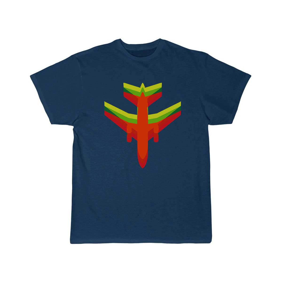 Multi Colored Jet Airplane in Motion T Shirt THE AV8R