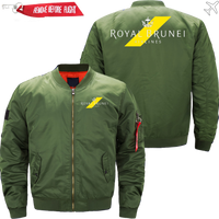 Thumbnail for ROYAL BRUNEI AIRLINE MA-1 BOMBER JACKET FLIGHT JACKET  AVIATOR JACKET MA1 BOMBER