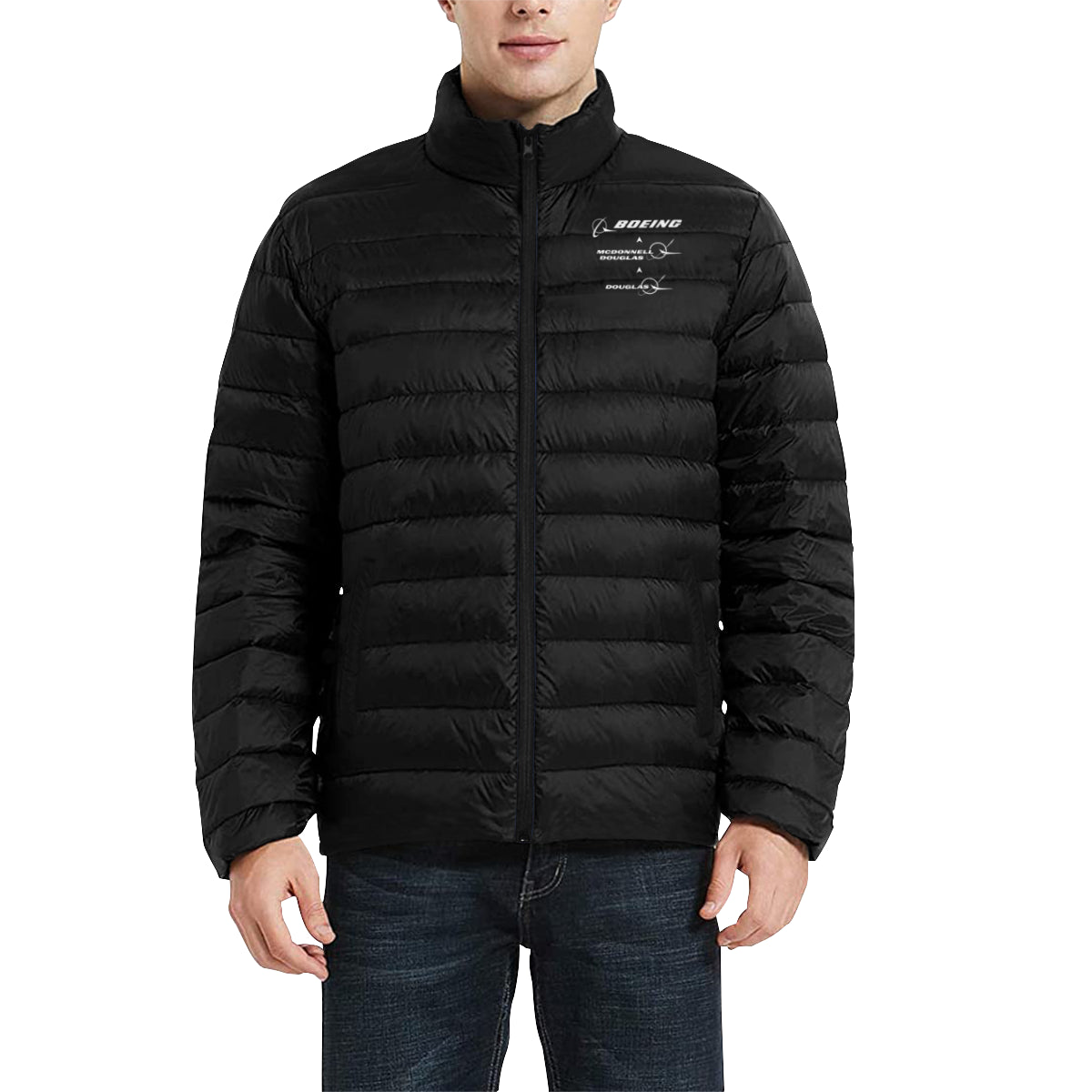 BOEING MCDONNELL Men's Stand Collar Padded Jacket e-joyer