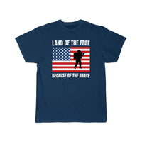 Thumbnail for land of the free because of the brave T SHIRT THE AV8R