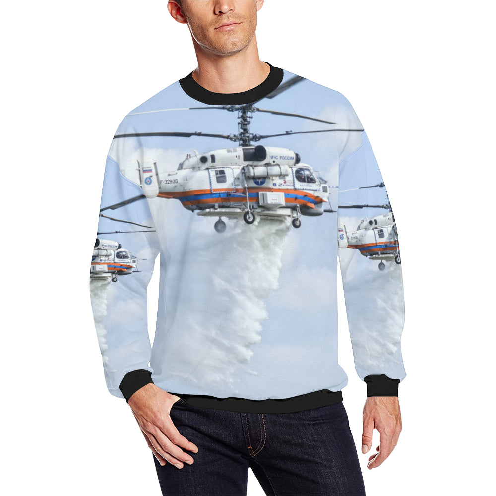 HOODIE - 121 Men's Oversized Fleece Crew Sweatshirt e-joyer