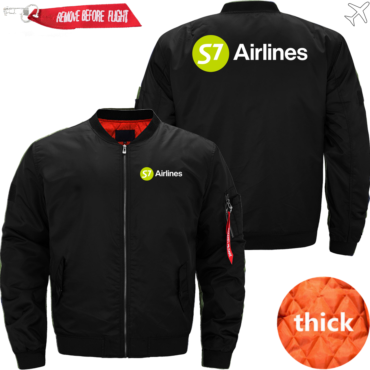 S7 AIRLINES MA1 JACKET THE AV8R