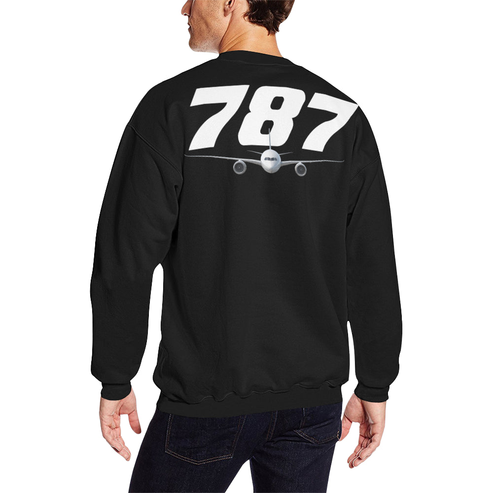 BOEING 787 Men's Oversized Fleece Crew Sweatshirt e-joyer