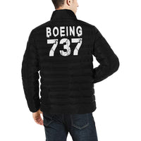 Thumbnail for BOEING 737 Men's Stand Collar Padded Jacket e-joyer