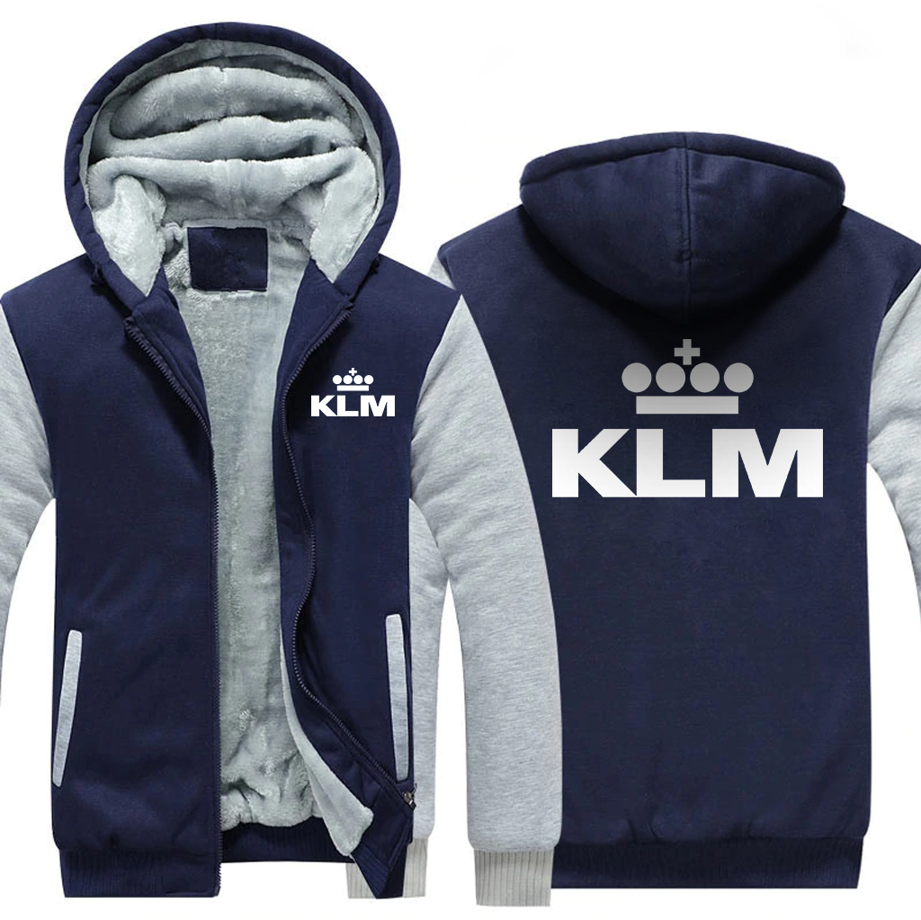 KLM AIRLINES JACKEN FLEECE-SWEATSHIRT