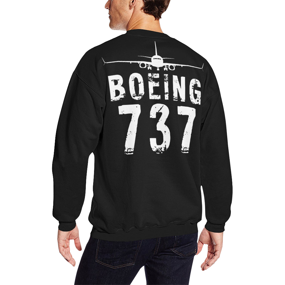 BOEING 737 Men's Oversized Fleece Crew Sweatshirt e-joyer