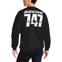 Thumbnail for BOEING 747 Men's Oversized Fleece Crew Sweatshirt e-joyer