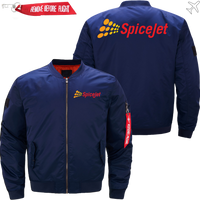 Thumbnail for SPICEJET AIRLINE Ma-1 Bomber Jacket Flight Jacket Aviator Jacket MA1 BOMBER