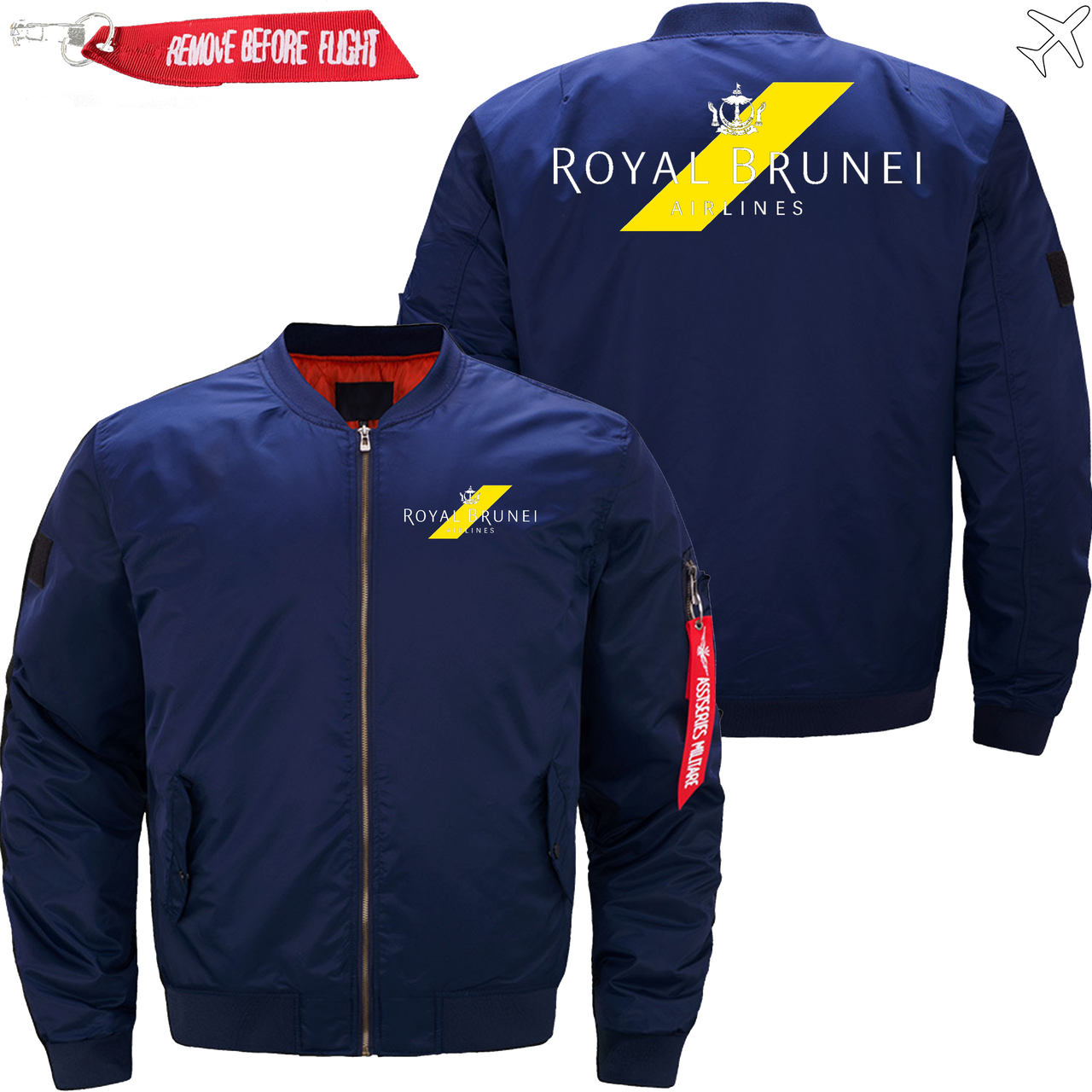 ROYAL BRUNEI AIRLINE MA-1 BOMBER JACKET FLIGHT JACKET  AVIATOR JACKET MA1 BOMBER