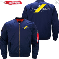 Thumbnail for ROYAL BRUNEI AIRLINE MA-1 BOMBER JACKET FLIGHT JACKET  AVIATOR JACKET MA1 BOMBER