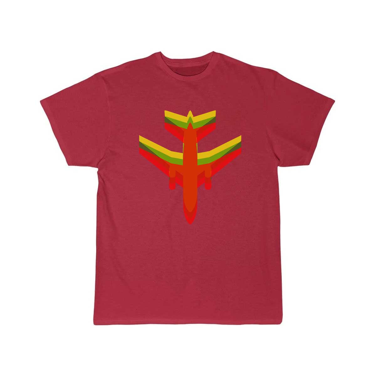 Multi Colored Jet Airplane in Motion T Shirt THE AV8R