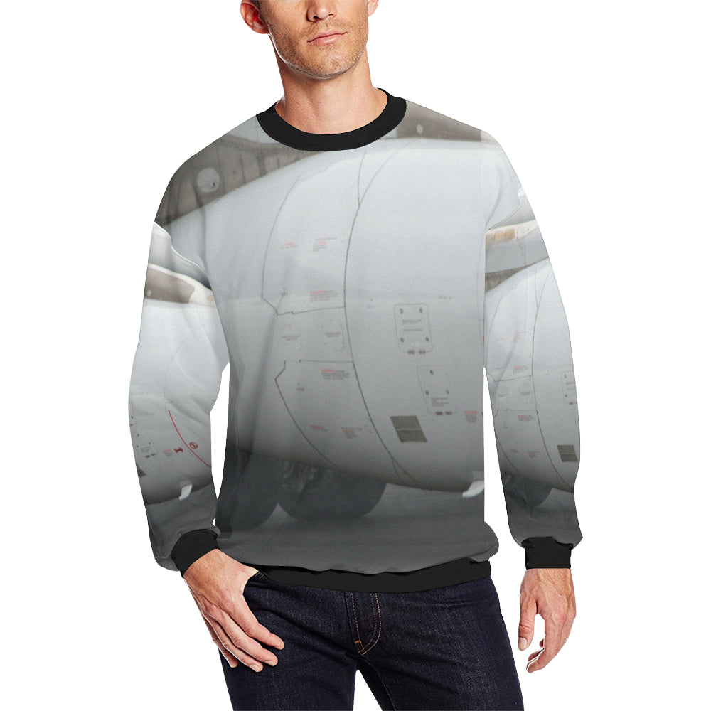 HOODIE - 62 Men's Oversized Fleece Crew Sweatshirt e-joyer