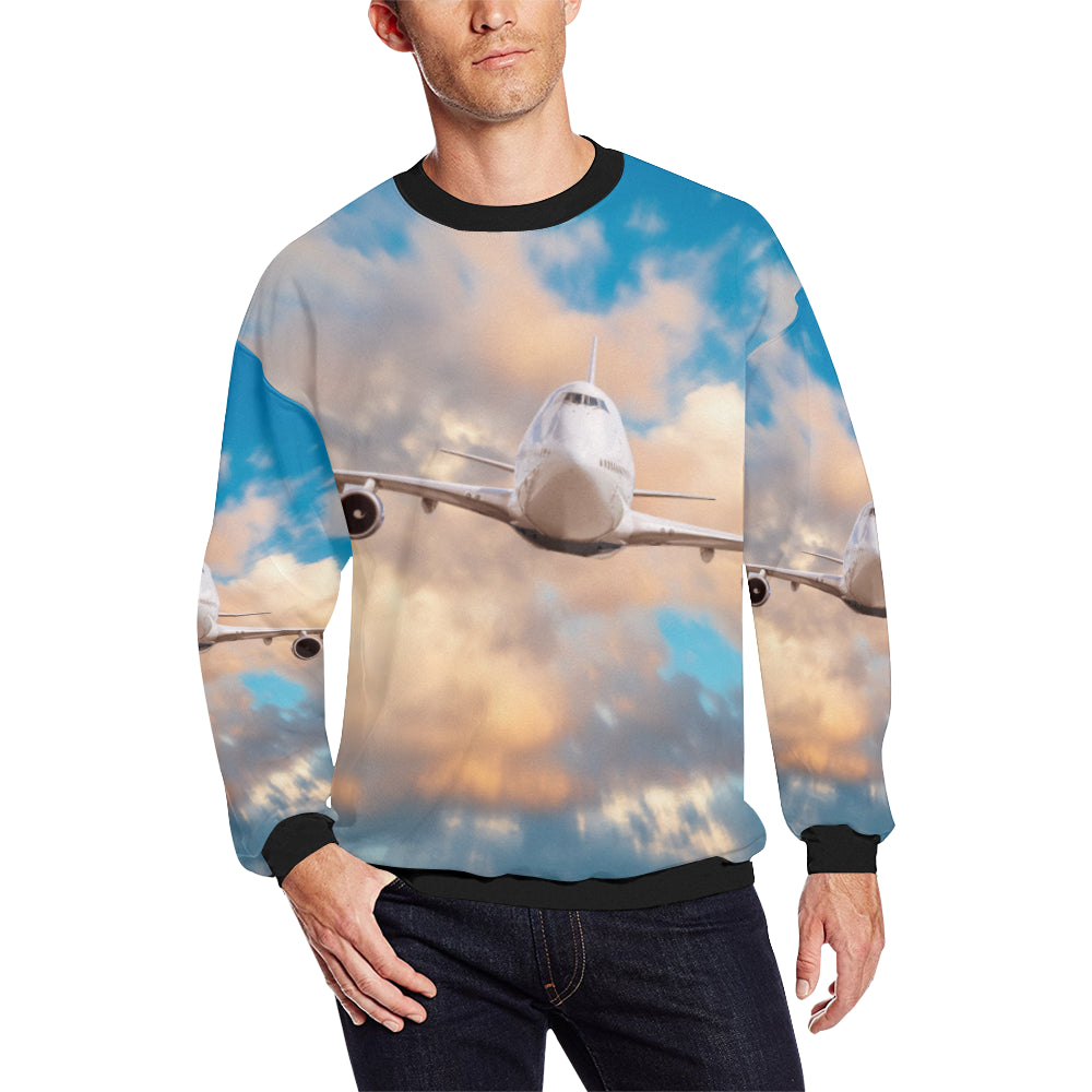 HOODIE - 128 Men's Oversized Fleece Crew Sweatshirt e-joyer