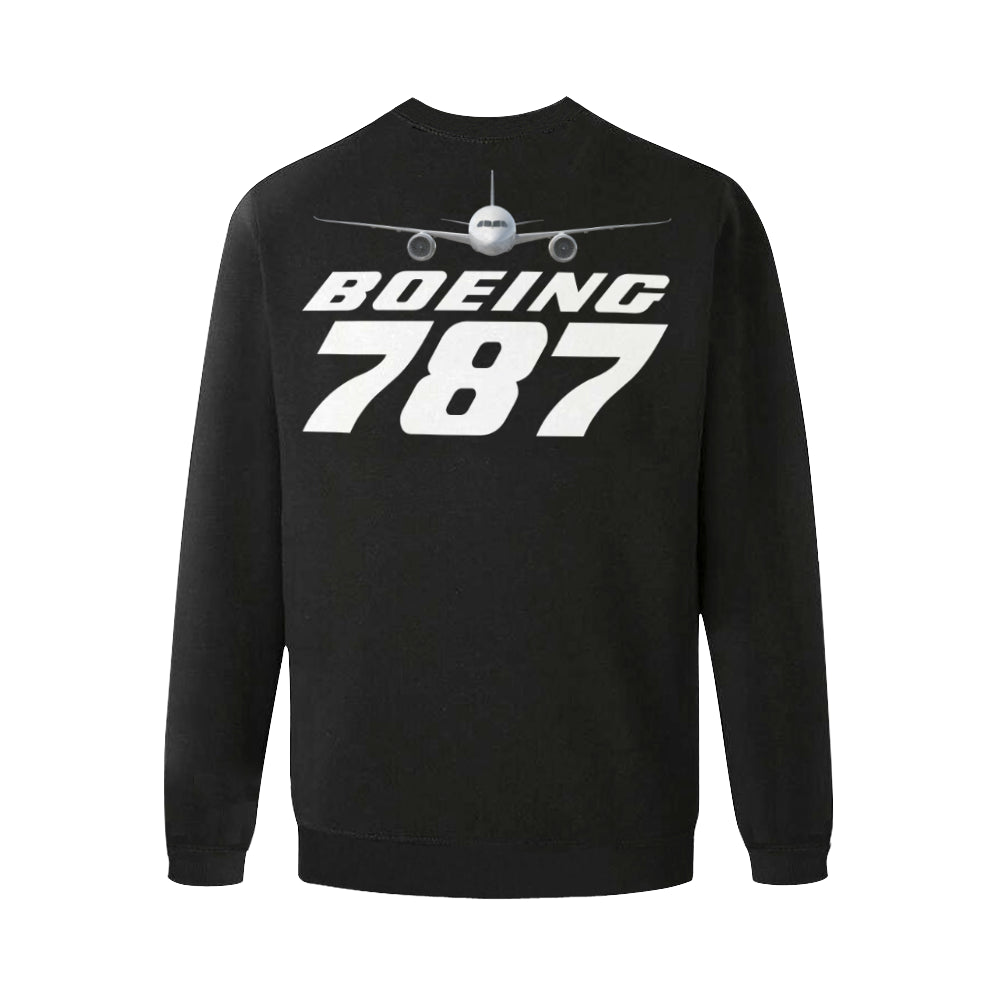 BOEING 787 Men's Oversized Fleece Crew Sweatshirt e-joyer