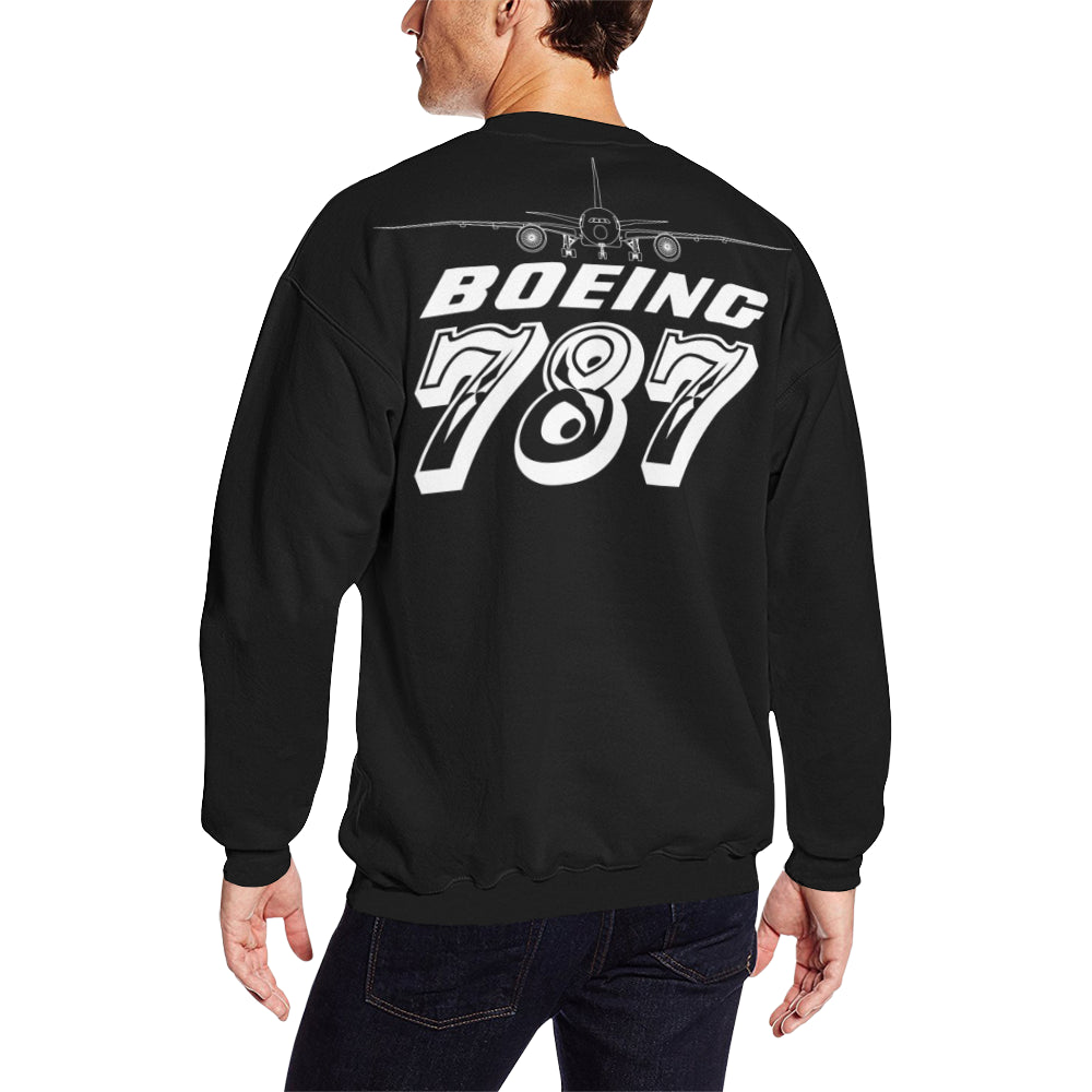 BOEING 787 Men's Oversized Fleece Crew Sweatshirt e-joyer