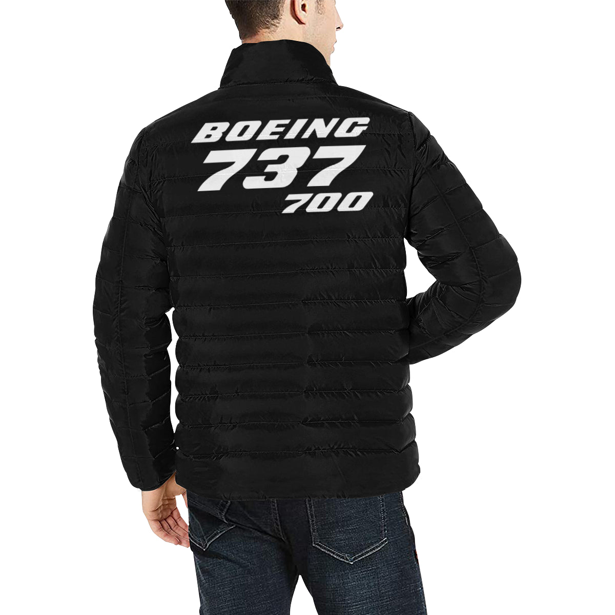 BOEING 737 Men's Stand Collar Padded Jacket e-joyer