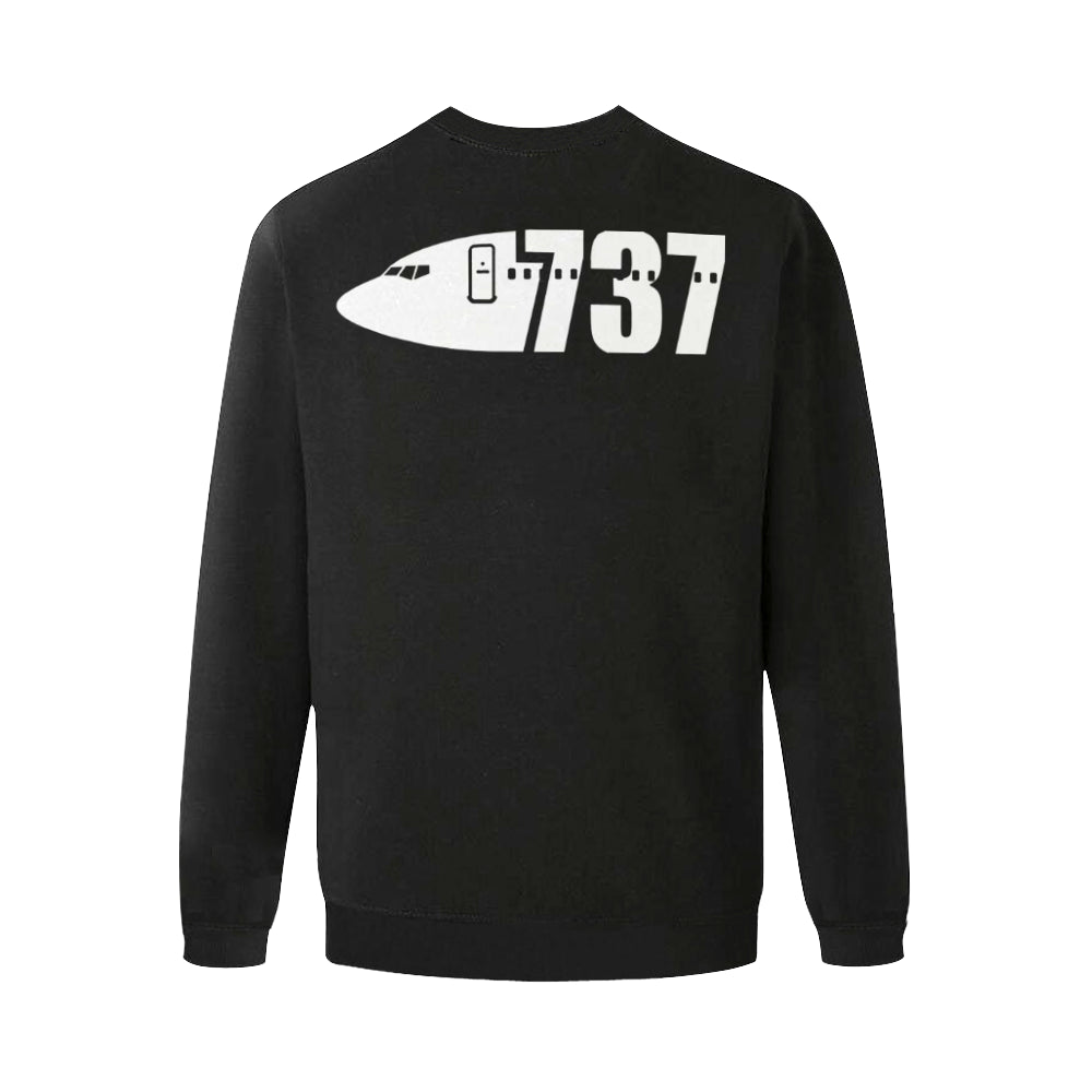 BOEING 737 Men's Oversized Fleece Crew Sweatshirt e-joyer