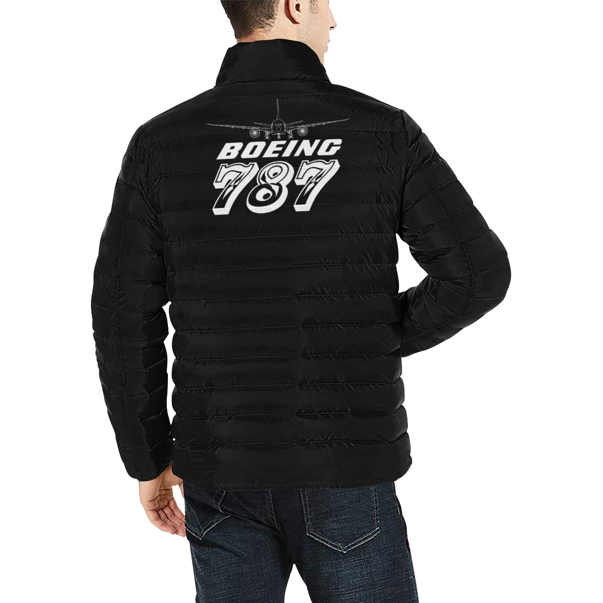 BOEING 787 Men's Stand Collar Padded Jacket e-joyer