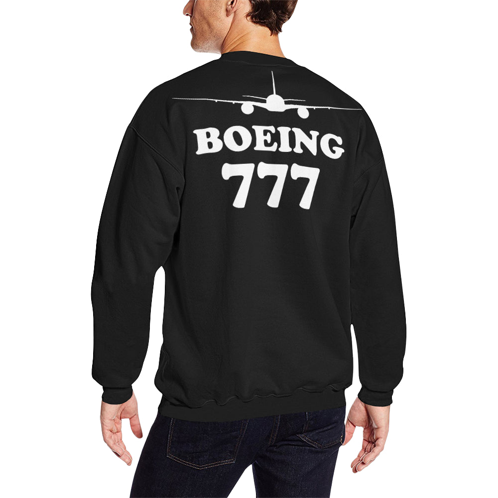 BOEING 777 Men's Oversized Fleece Crew Sweatshirt e-joyer