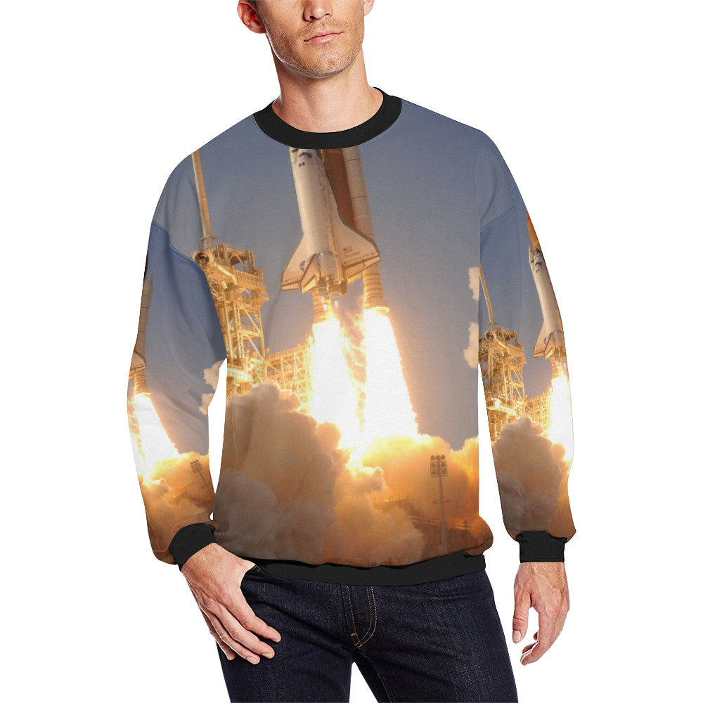 HOODIE - 46 Men's Oversized Fleece Crew Sweatshirt e-joyer