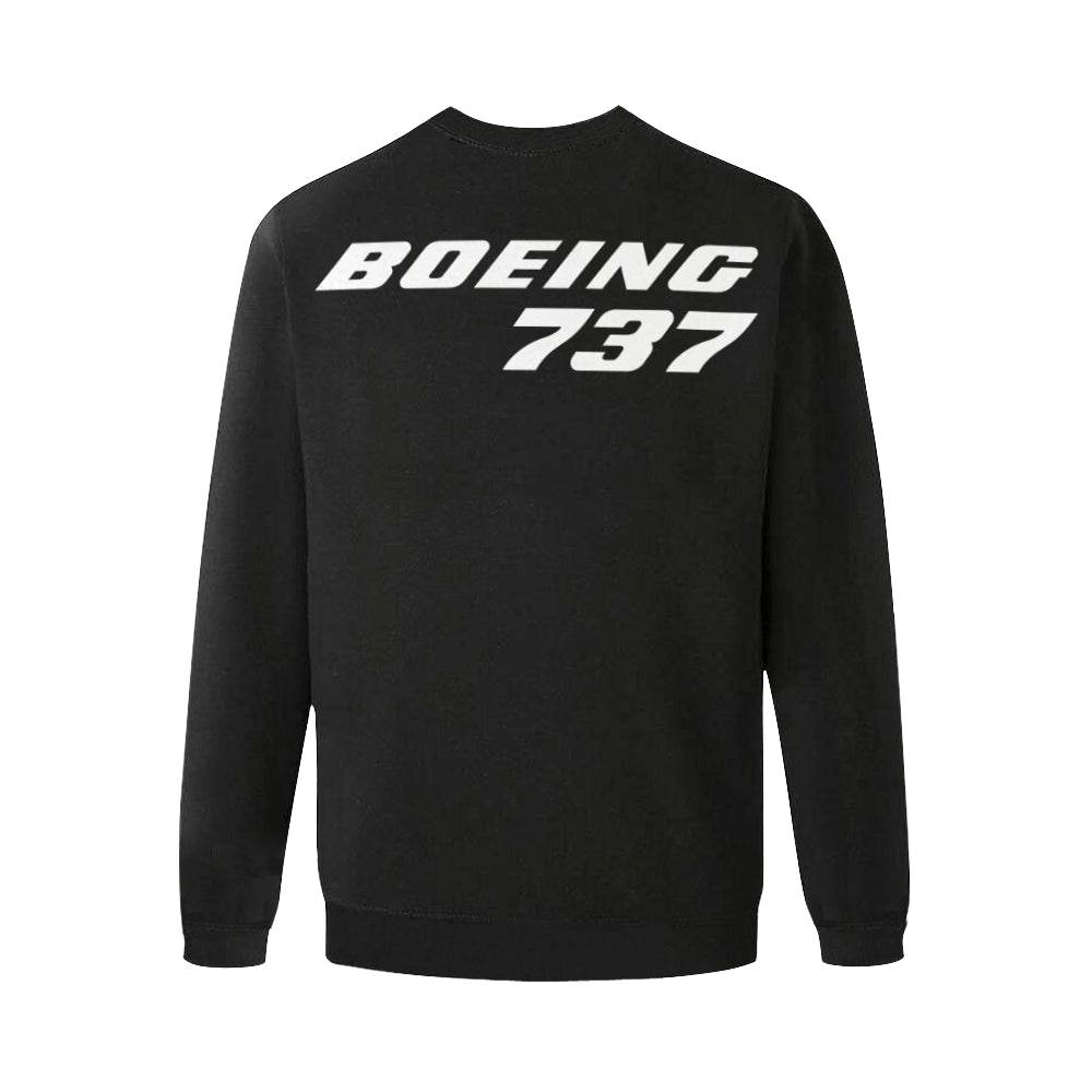 BOEING 737 Men's Oversized Fleece Crew Sweatshirt e-joyer