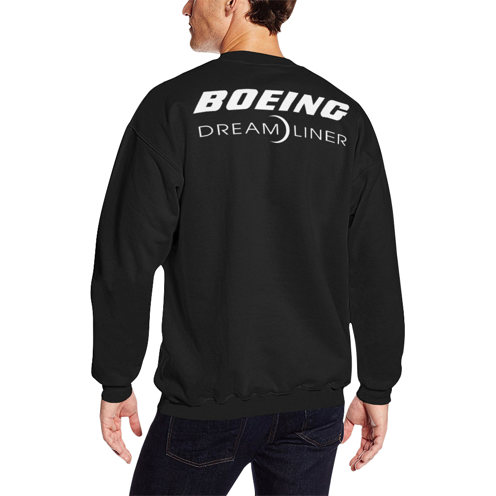 BOEING 787 Men's Oversized Fleece Crew Sweatshirt e-joyer