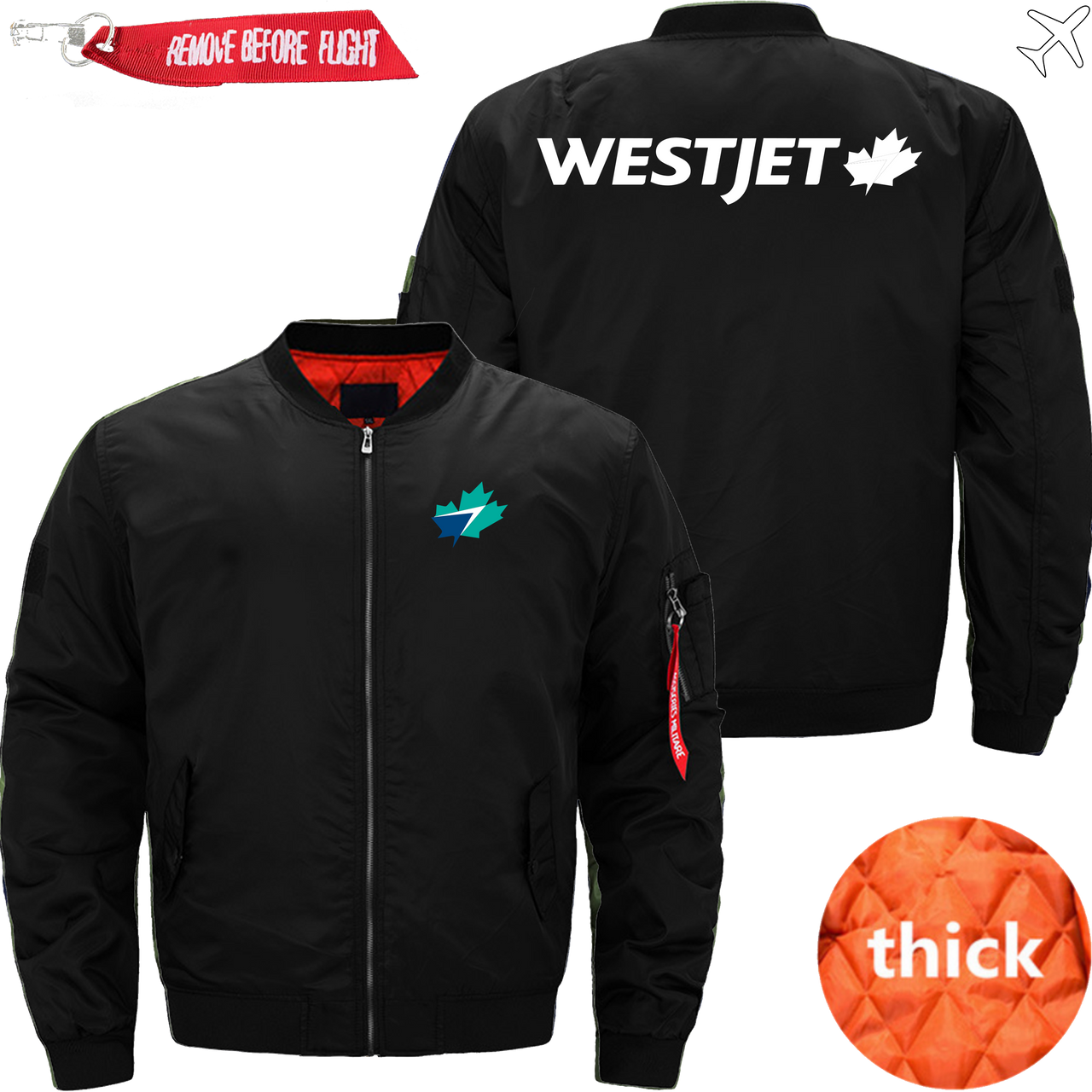 WESTJET AIRLINE JACKET MA1 BOMBER