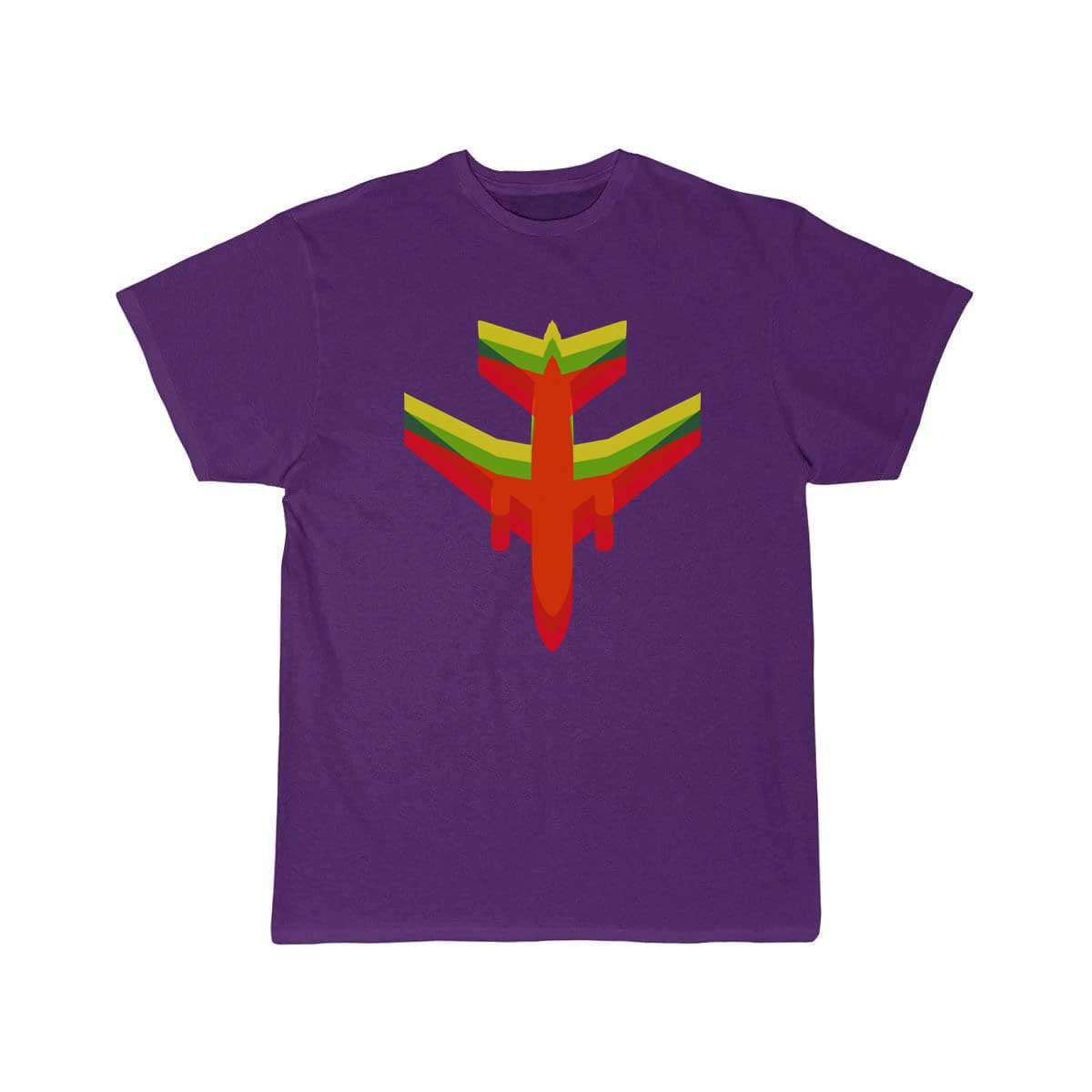 Multi Colored Jet Airplane in Motion T Shirt THE AV8R