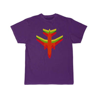 Thumbnail for Multi Colored Jet Airplane in Motion T Shirt THE AV8R