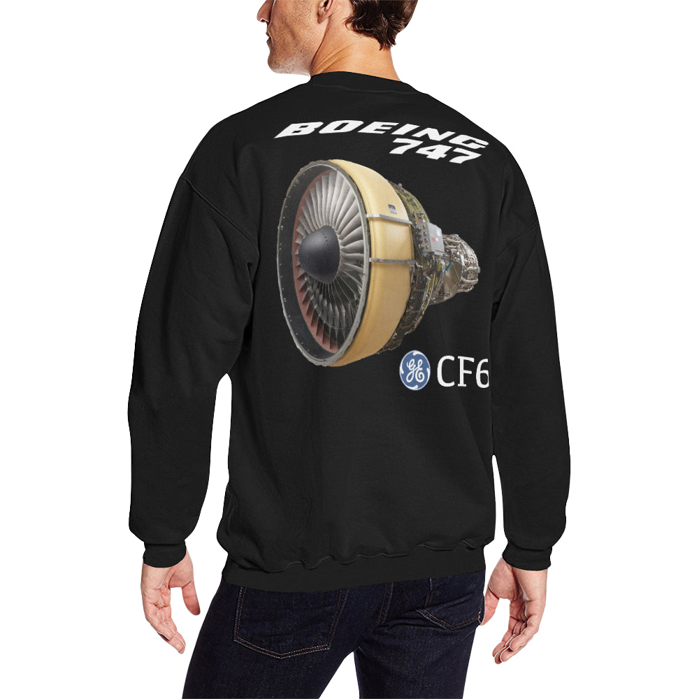 BOEING 747 Men's Oversized Fleece Crew Sweatshirt e-joyer