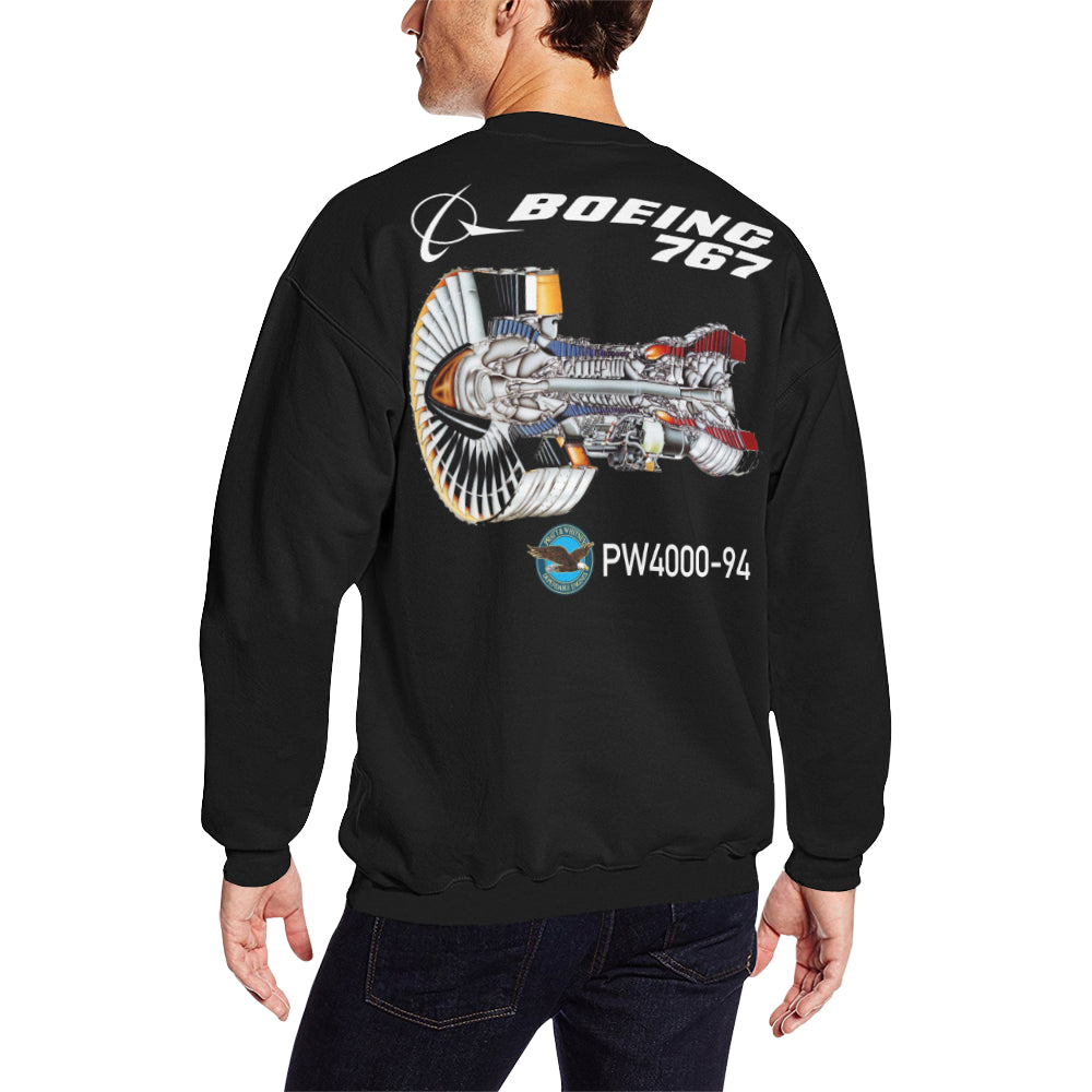 BOEING 767 Men's Oversized Fleece Crew Sweatshirt e-joyer