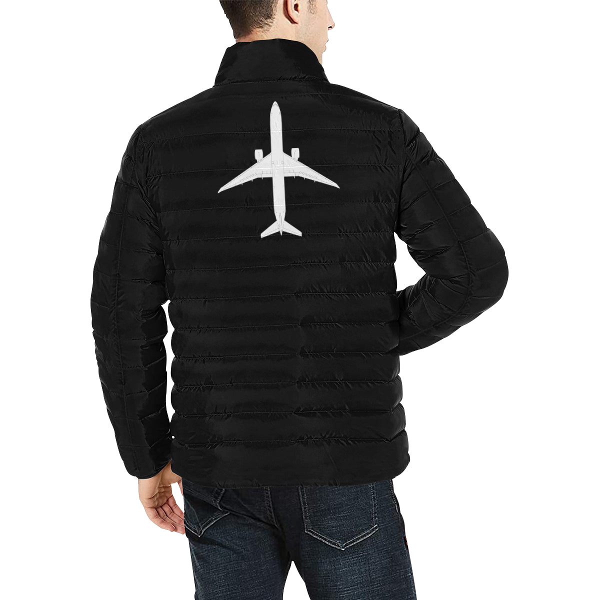 BOEING 777 Men's Stand Collar Padded Jacket e-joyer