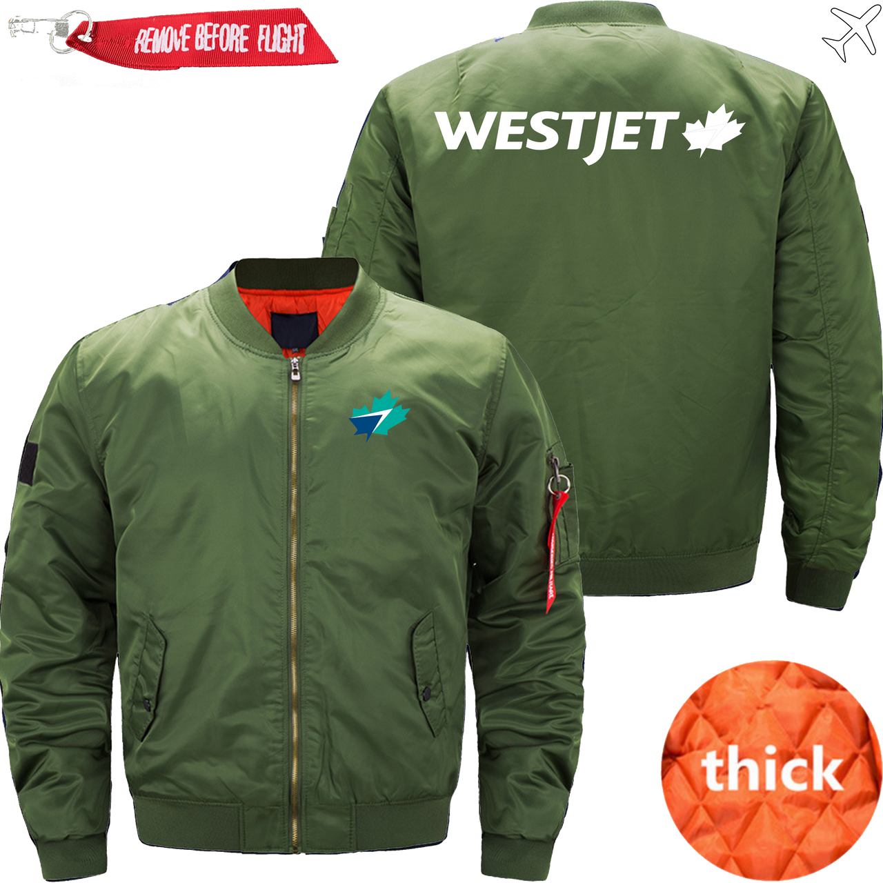 WESTJET AIRLINE JACKET MA1 BOMBER