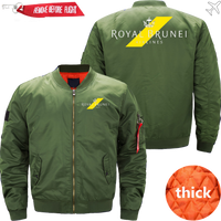 Thumbnail for ROYAL BRUNEI AIRLINE MA-1 BOMBER JACKET FLIGHT JACKET  AVIATOR JACKET MA1 BOMBER