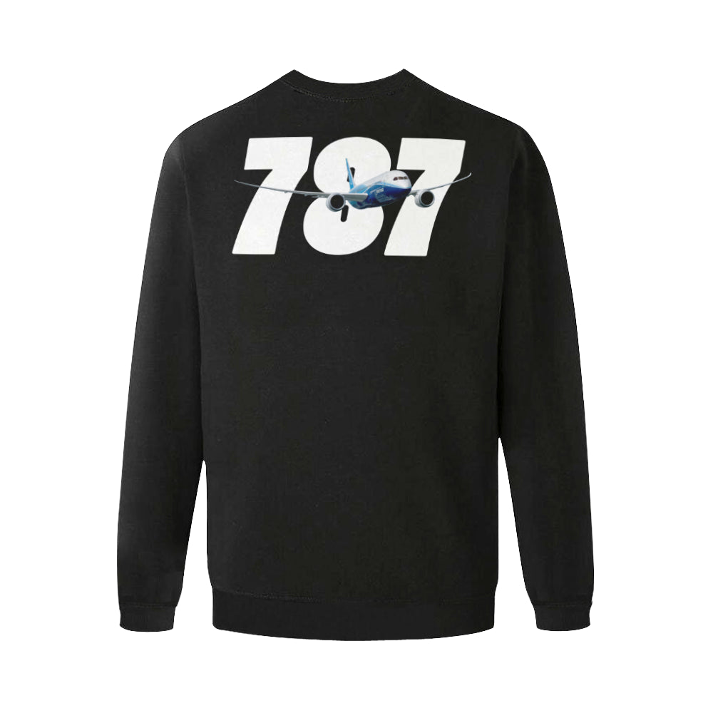 BOEING 787 Men's Oversized Fleece Crew Sweatshirt e-joyer