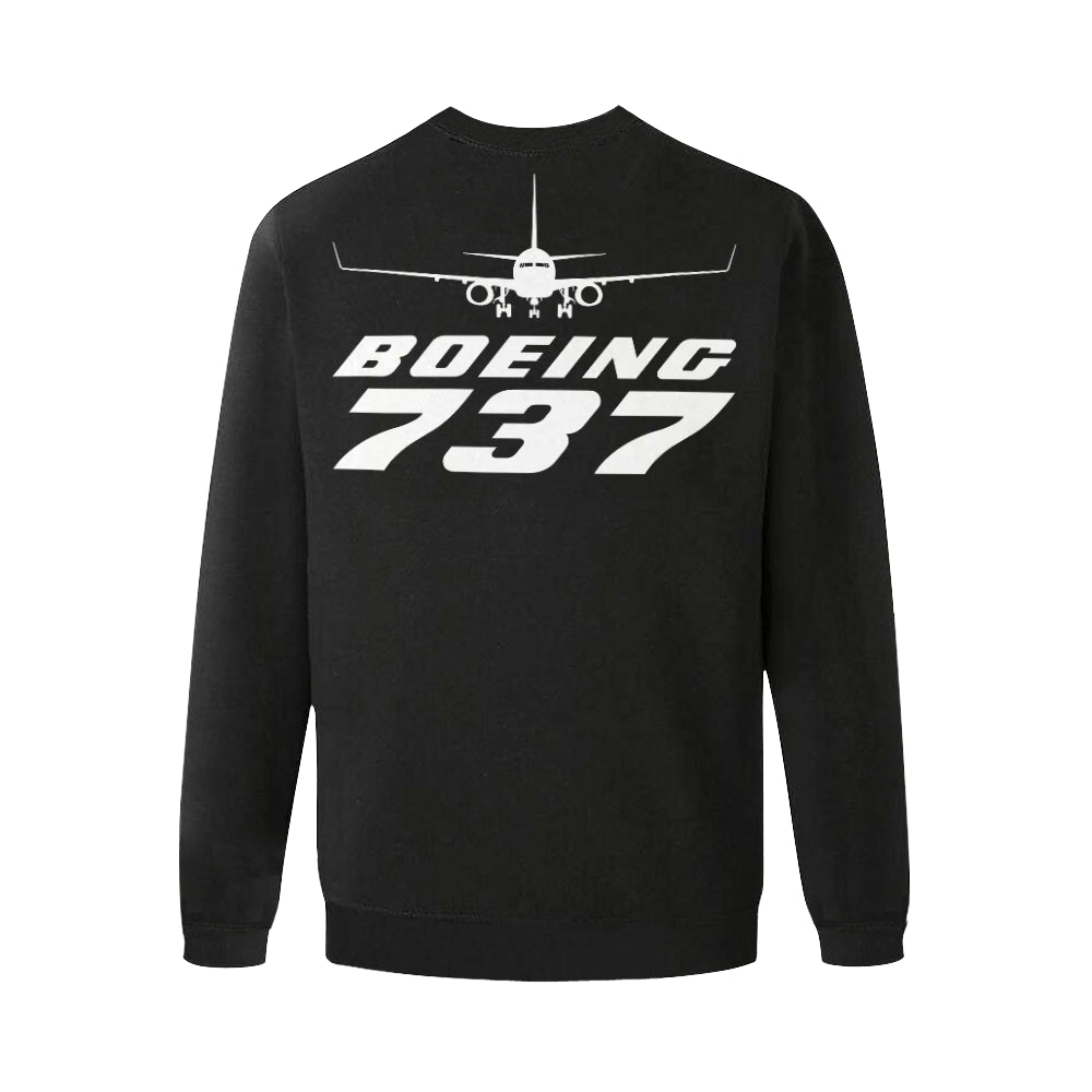 BOEING 737 Men's Oversized Fleece Crew Sweatshirt e-joyer