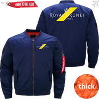 Thumbnail for ROYAL BRUNEI AIRLINE MA-1 BOMBER JACKET FLIGHT JACKET  AVIATOR JACKET MA1 BOMBER