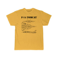 Thumbnail for Vintage Black F14 Tomcat Schematic F-14 Jet T SHIRT THE AV8R