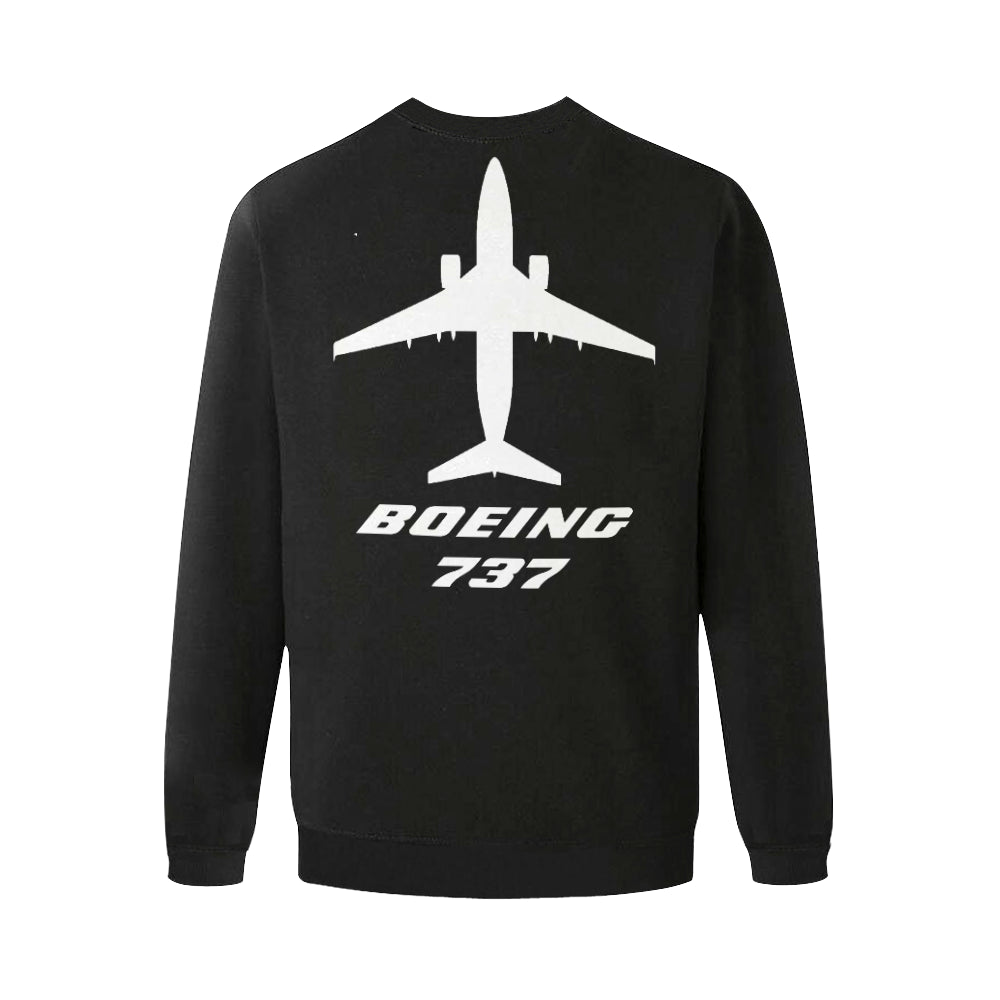 Boeing 737 Men's Oversized Fleece Crew Sweatshirt e-joyer