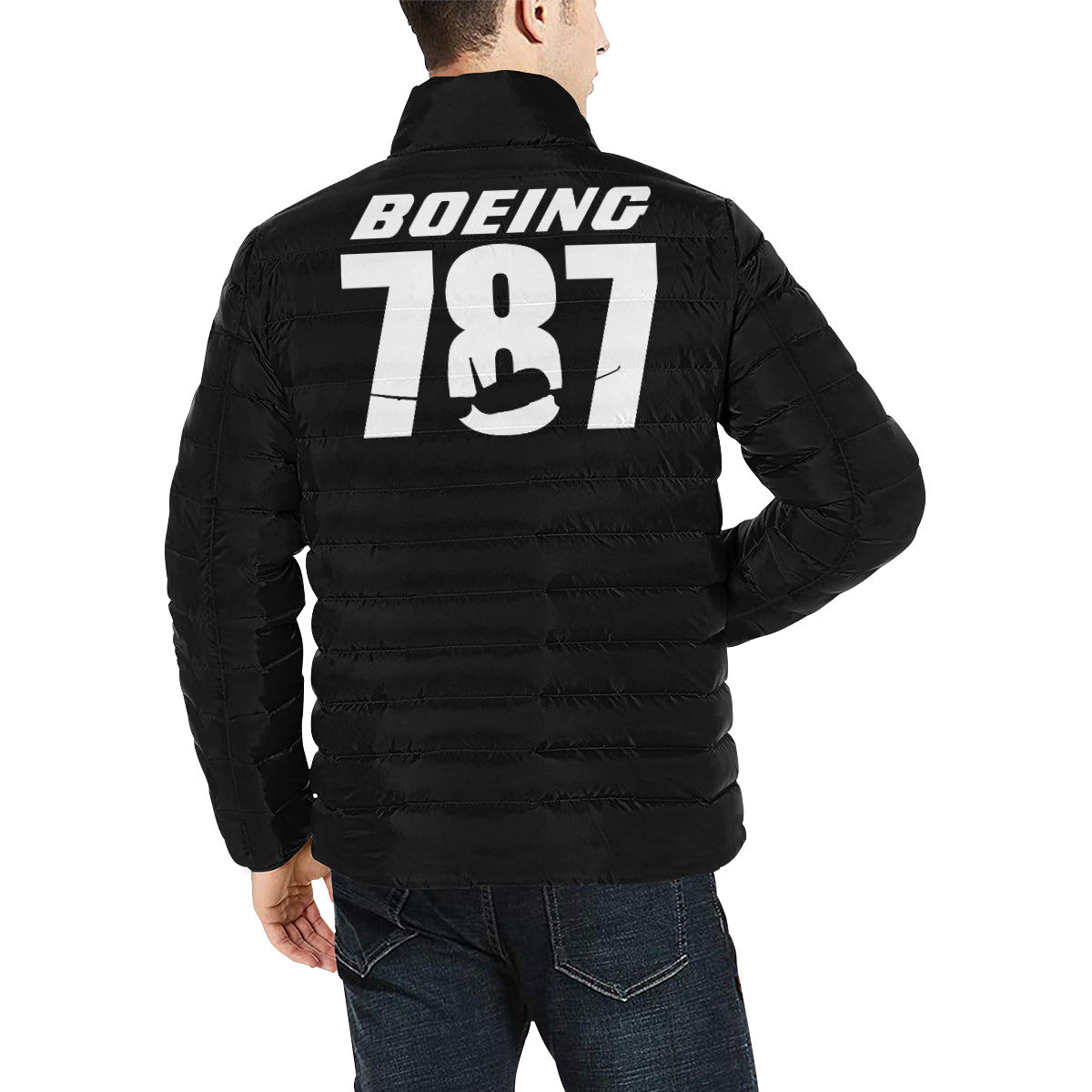 BOEING 787 Men's Stand Collar Padded Jacket e-joyer