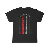 Thumbnail for American Flag USA Fighter Jet Con Trail christmas T Shirt THE AV8R