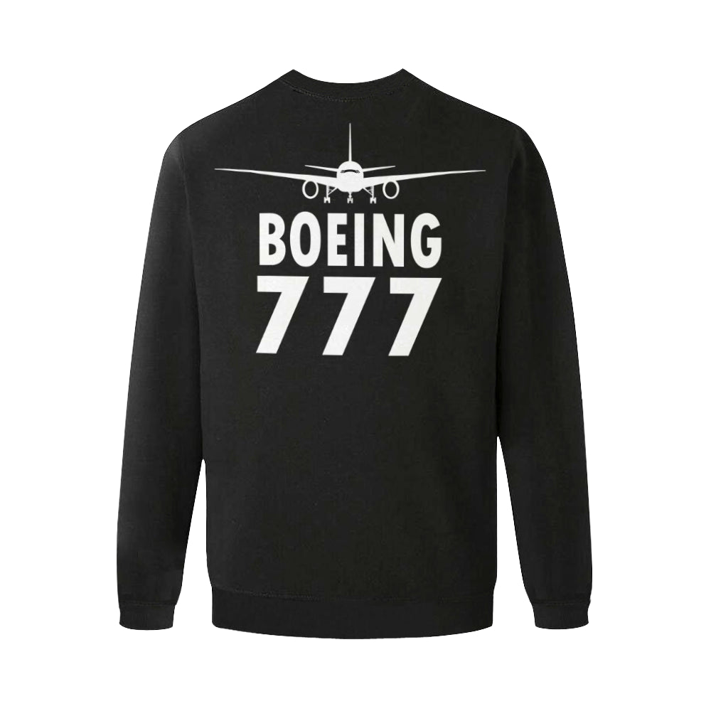 BOEING 777 Men's Oversized Fleece Crew Sweatshirt e-joyer